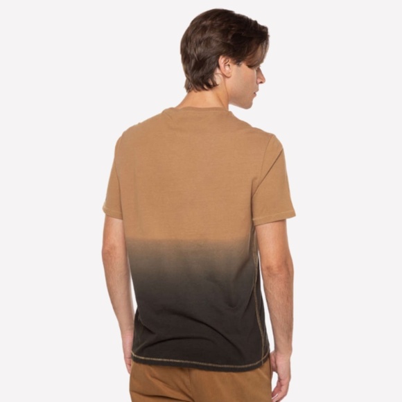 GUESS Brown ombré logo T-shirt | Jamey crew neck short sleeve | Small * - Picture 9 of 9